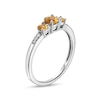 Thumbnail Image 2 of Citrine and Diamond Accent Three Stone Ring in 10K White Gold