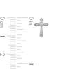 Diamond Accent Solitaire Cross Pendant and Stud Earrings Set in Sterling Silver