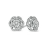 Thumbnail Image 1 of 0.51 CT. T.W. Diamond Flower Scallop Edge Stud Earrings in 10K White Gold