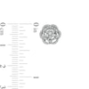 Thumbnail Image 3 of 0.51 CT. T.W. Diamond Flower Scallop Edge Stud Earrings in 10K White Gold