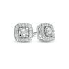 0.16 CT. T.W. Diamond Cushion Frame Stud Earrings in Sterling Silver