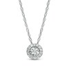 Thumbnail Image 1 of 0.08 CT. T.W. Diamond Frame Pendant in Sterling Silver