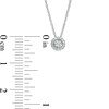 Thumbnail Image 3 of 0.08 CT. T.W. Diamond Frame Pendant in Sterling Silver