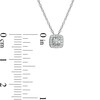 0.08 CT. T.W. Diamond Cushion Frame Pendant in Sterling Silver
