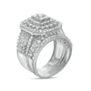 Thumbnail Image 2 of 2.18 CT. T.W. Composite Diamond Triple Octagonal Frame Multi-Row Bridal Set in 10K White Gold