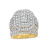 Thumbnail Image 0 of 2.18 CT. T.W. Multi-Diamond Triple Octagonal Frame Multi-Row Bridal Set in 10K Gold