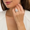 Thumbnail Image 1 of 2.18 CT. T.W. Composite Diamond Triple Octagonal Frame Multi-Row Bridal Set in 10K Gold
