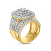 Thumbnail Image 2 of 2.18 CT. T.W. Composite Diamond Triple Octagonal Frame Multi-Row Bridal Set in 10K Gold