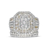 Thumbnail Image 3 of 2.18 CT. T.W. Multi-Diamond Triple Octagonal Frame Multi-Row Bridal Set in 10K Gold