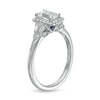 Thumbnail Image 1 of Vera Wang Love Collection 0.95 CT. T.W. Emerald-Cut Diamond Frame Engagement Ring in 14K White Gold