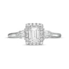 Thumbnail Image 2 of Vera Wang Love Collection 0.95 CT. T.W. Emerald-Cut Diamond Frame Engagement Ring in 14K White Gold