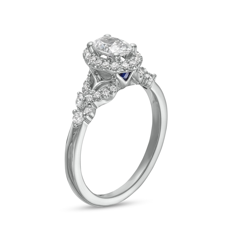 Vera Wang Love Collection 0.69 CT. T.W. Oval Diamond Frame Engagement Ring in 14K White Gold