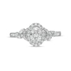 Thumbnail Image 3 of Vera Wang Love Collection 0.69 CT. T.W. Oval Diamond Frame Engagement Ring in 14K White Gold