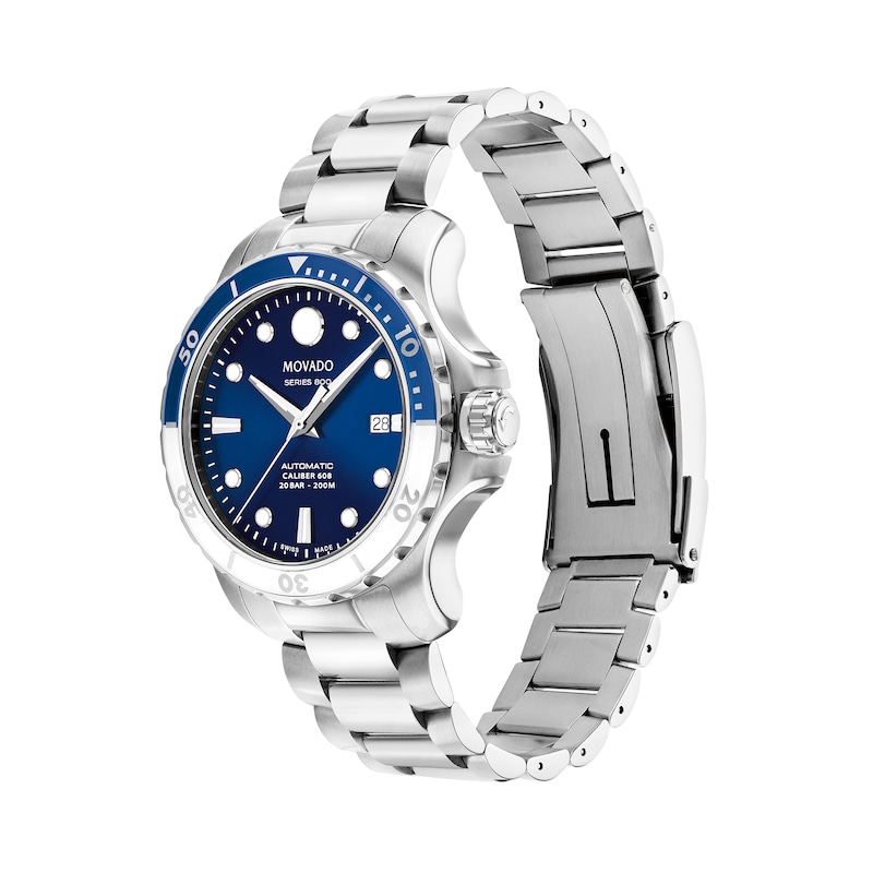 Main Image 2 of Men's Movado Series 800® Automatic Watch with Blue Dial (Model: 2600158)