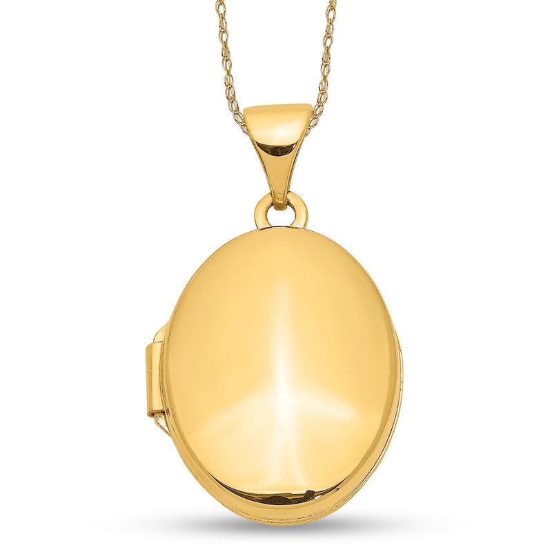 Main Image 1 of Oval Locket in 14K Gold