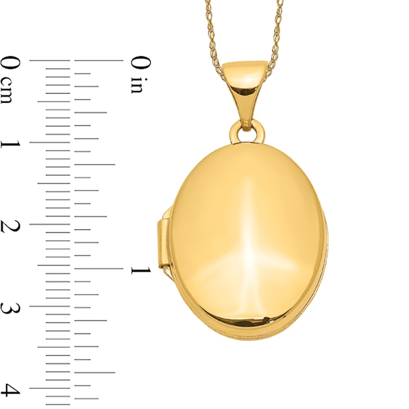 Main Image 2 of Oval Locket in 14K Gold