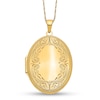 Thumbnail Image 1 of Etched Ornate Frame Vintage-Style Oval Locket in 14K Gold