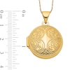 Thumbnail Image 1 of 16.0mm Etched Ornate Frame Vintage-Style Round Locket in 14K Gold