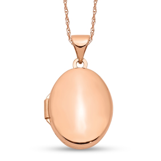 Oval Locket in 14K Rose Gold
