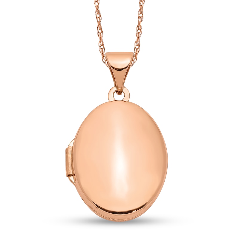 Oval Locket in 14K Rose Gold