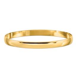 6.0mm Slip-On Solid Bangle in 14K Gold - 7.5&quot;