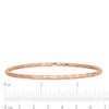 Thumbnail Image 2 of 3.0mm Textured Slip-On Bangle in 14K Rose Gold - 8"