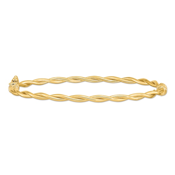 2.9mm Twist Bangle in 14K Gold
