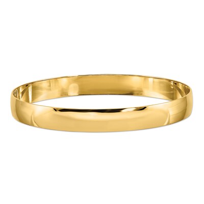 8.0mm Slip-On Bangle in Solid 14K Gold - 7.5"