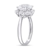 Thumbnail Image 3 of 9.0mm White Lab-Created Sapphire Frame Sunburst Ring in 10K White Gold
