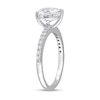 Thumbnail Image 3 of 8.0mm Heart-Shaped White Lab-Created Sapphire Ring in 10K White Gold