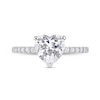 Thumbnail Image 4 of 8.0mm Heart-Shaped White Lab-Created Sapphire Ring in 10K White Gold