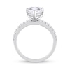 Thumbnail Image 5 of 8.0mm Heart-Shaped White Lab-Created Sapphire Ring in 10K White Gold