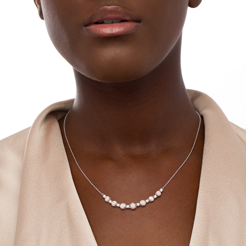 Main Image 2 of 0.25 CT. T.W. Diamond Necklace in Sterling Silver - 18"