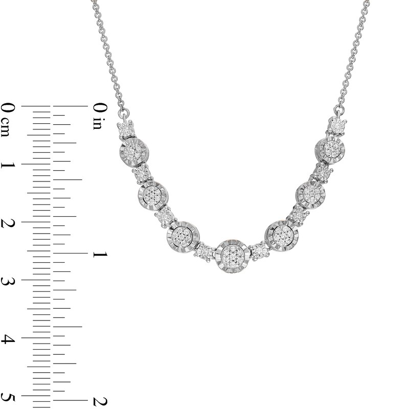 Main Image 3 of 0.25 CT. T.W. Diamond Necklace in Sterling Silver - 18"
