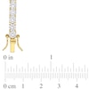 4.0mm White Lab-Created Sapphire Tennis Bracelet in Sterling Silver with Yellow Rhodium - 7.25"