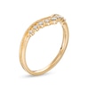 Thumbnail Image 2 of 0.145 CT. T.W. Diamond Vintage-Style Contour Anniversary Band in 10K Gold