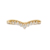 Thumbnail Image 3 of 0.145 CT. T.W. Diamond Vintage-Style Contour Anniversary Band in 10K Gold