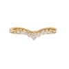 Thumbnail Image 4 of 0.145 CT. T.W. Diamond Vintage-Style Contour Anniversary Band in 10K Gold