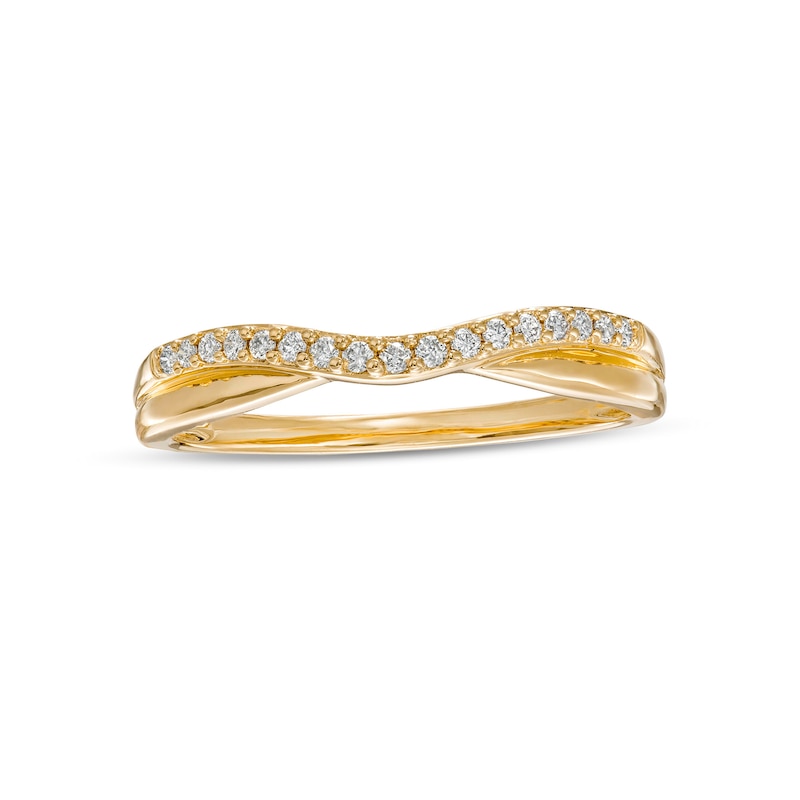 0.10 CT. T.W. Diamond Contour Anniversary Band in 14K Gold