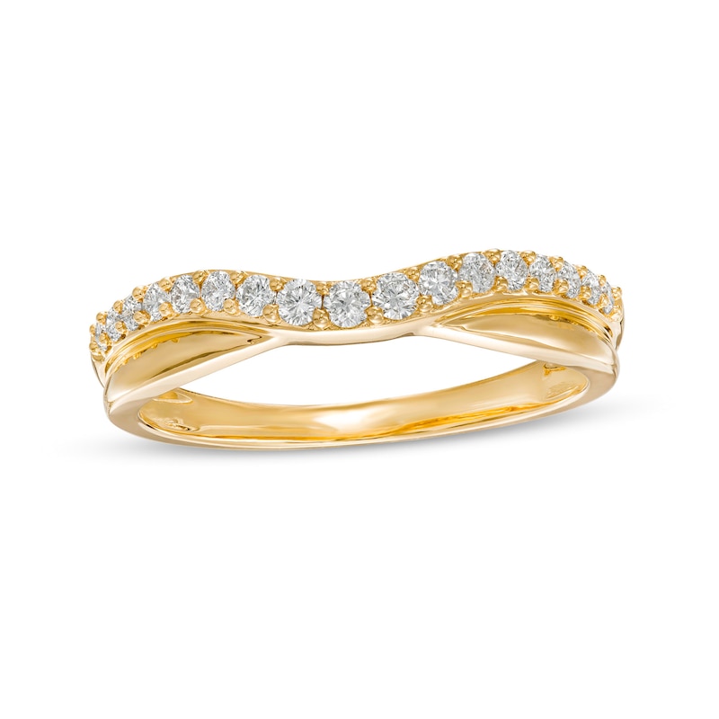 0.25 CT. T.W. Diamond Contour Anniversary Band in 14K Gold