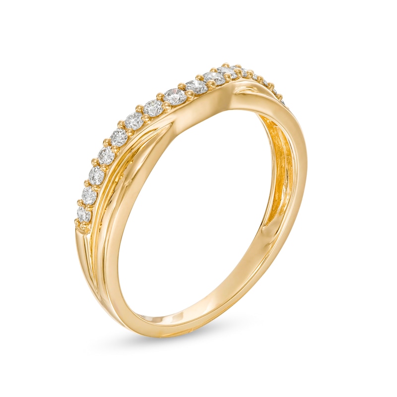 Main Image 3 of 0.25 CT. T.W. Diamond Contour Anniversary Band in 14K Gold