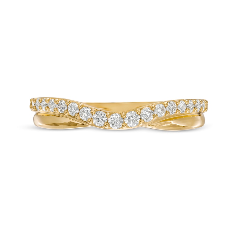 Main Image 4 of 0.25 CT. T.W. Diamond Contour Anniversary Band in 14K Gold