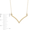 Thumbnail Image 1 of Diamond-Cut Layered Chevron Necklace in 14K Gold