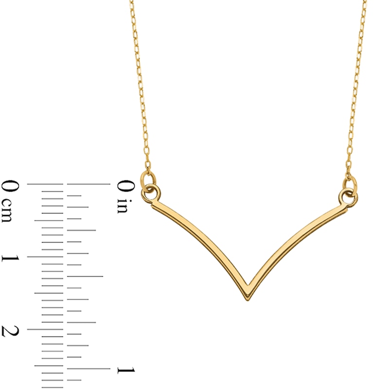 Diamond-Cut Layered Chevron Necklace in 14K Gold|Peoples Jewellers