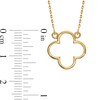 Thumbnail Image 2 of Diamond-Cut Quatrefoil Outline Necklace in 14K Gold