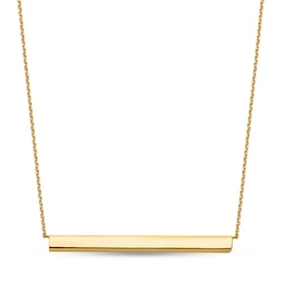 Three-Dimensional Bar Necklace in 14K Gold