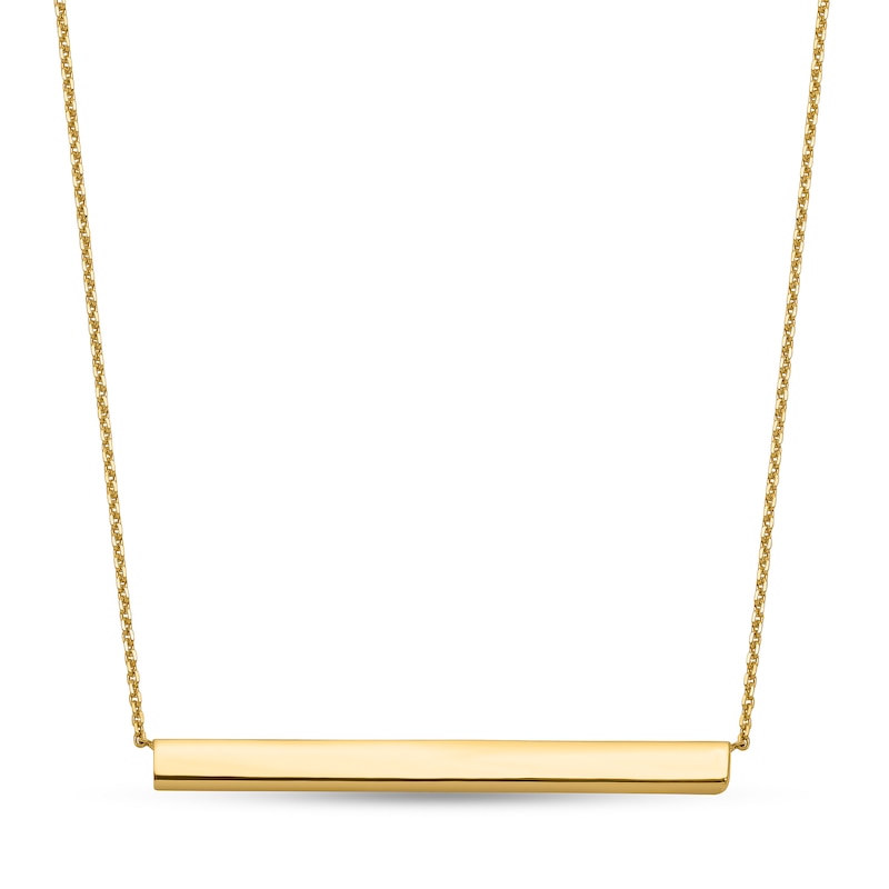 Three-Dimensional Bar Necklace in 14K Gold|Peoples Jewellers