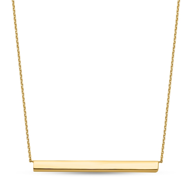 Main Image 1 of Three-Dimensional Bar Necklace in 14K Gold