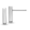 Thumbnail Image 1 of Three-Dimensional Vertical Bar Stud Earrings in 14K White Gold