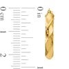 17.0mm Twist Tube Oval Hoop Earrings in 14K Gold